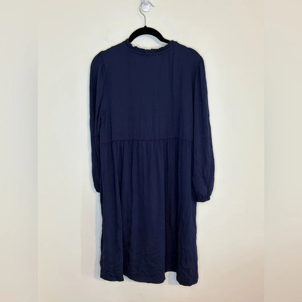 Wonderly Long Sleeve V-neck Navy Blue Knee Length Dress NWT Size XL - Picture 6 of 7